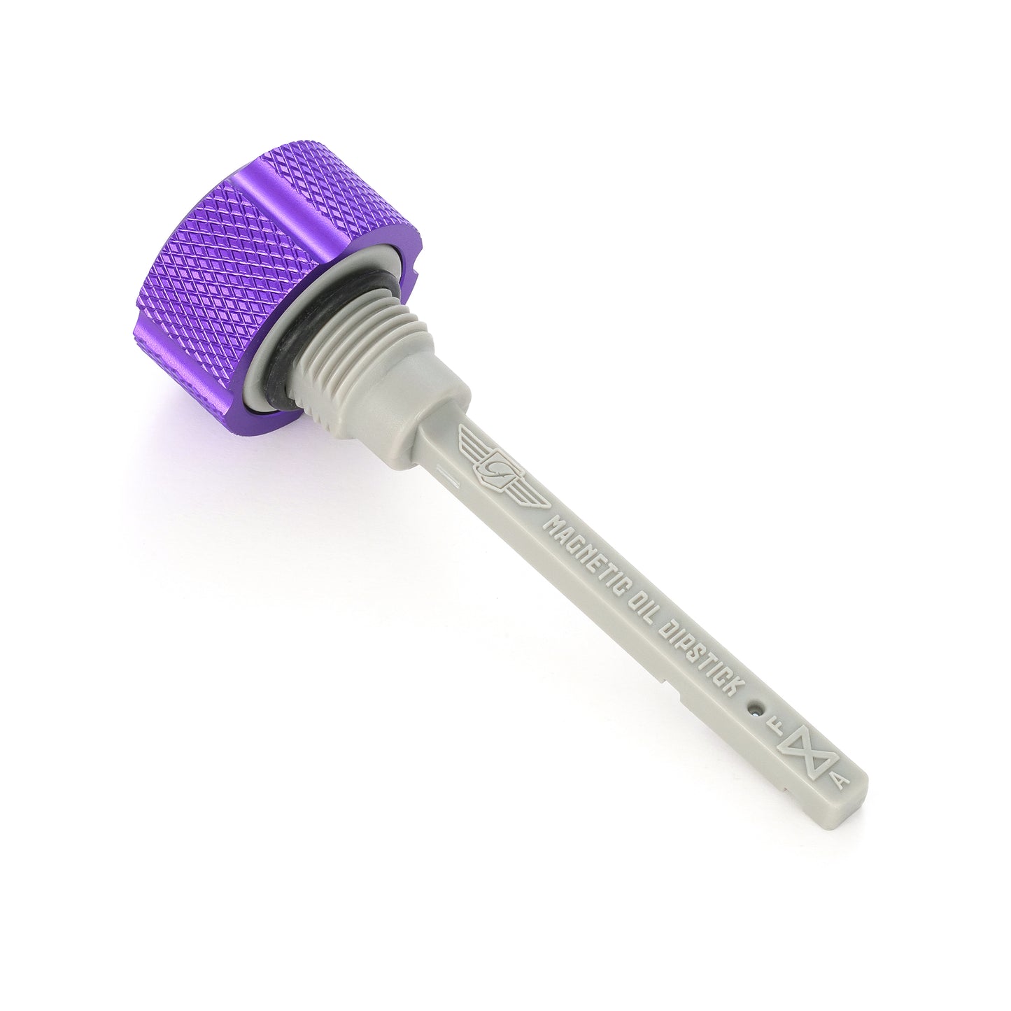 Performance Magnetic Transmission Dipstick for Harley-Davidson M8 (2017-2025) - Knurled Purple