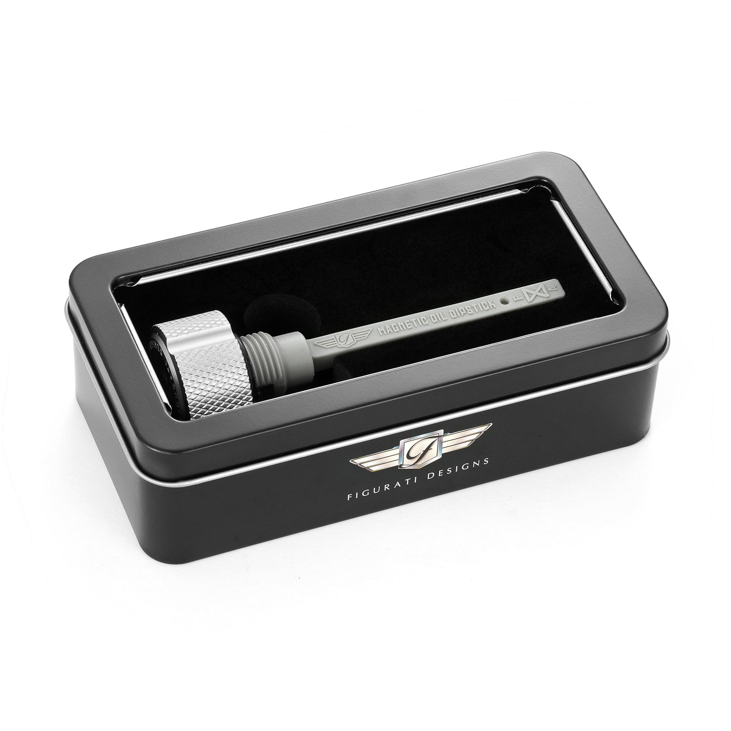 Performance Magnetic Transmission Dipstick for Harley-Davidson M8 (2017-2025) - Knurled Raw Silver