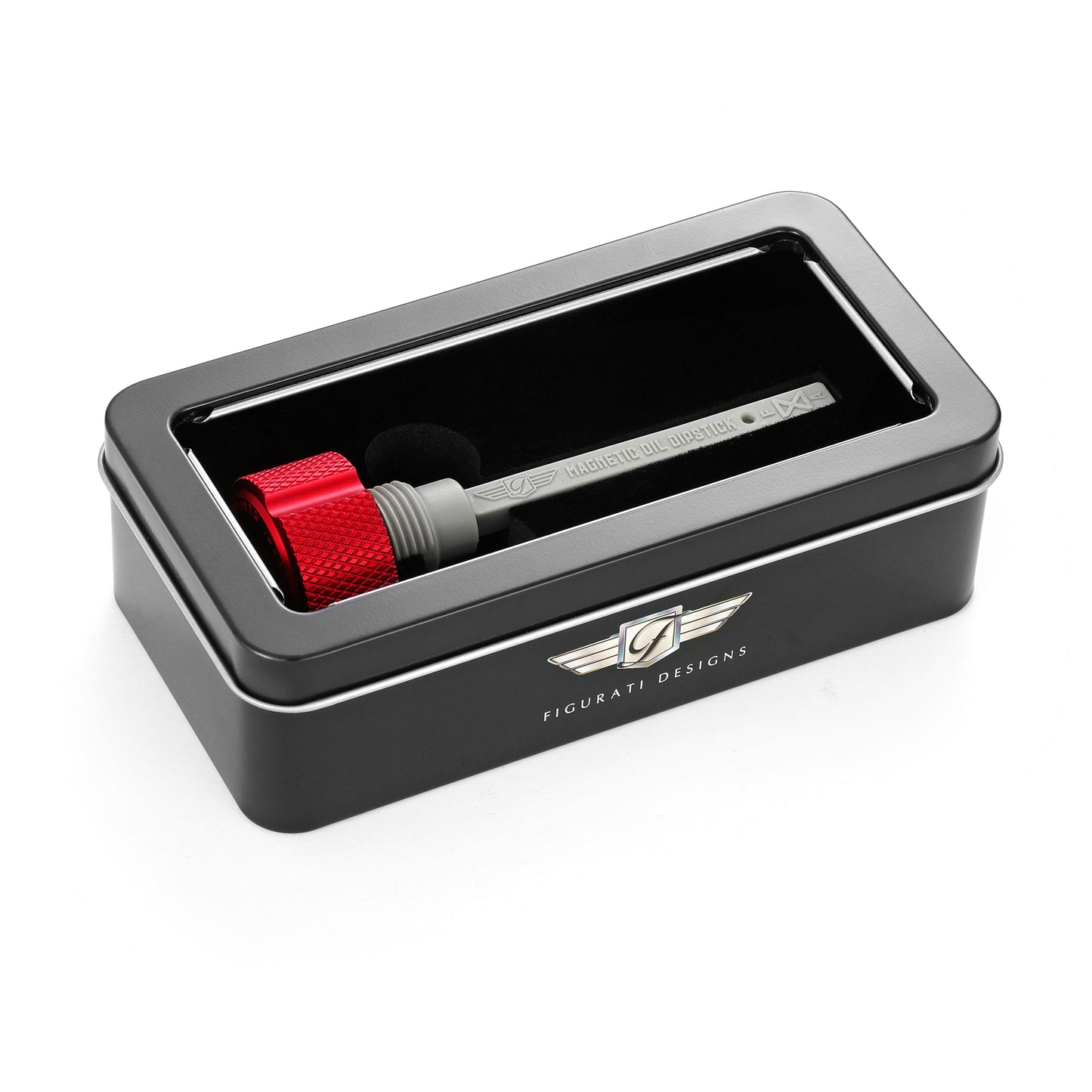 Performance Magnetic Transmission Dipstick for Harley-Davidson M8 (2017-2025) - Knurled Red