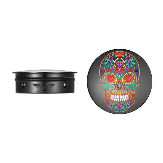 Black Sugar Skull Swing Arm Cover