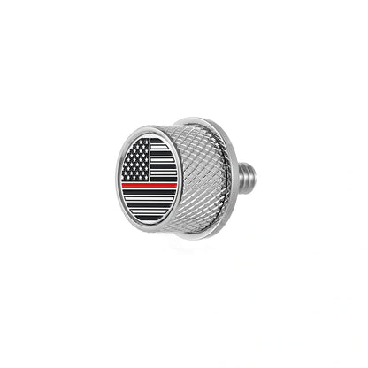 Custom Stainless-Steel Red Line American Flag Seat Screw