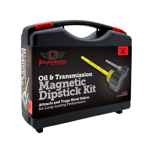 Performance Magnetic Dipstick Kit for Harley-Davidson M8 (2017-2026) - Curved Black
