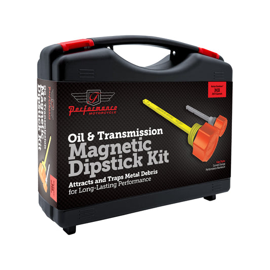 Performance Magnetic Dipstick Kit for Harley-Davidson M8 (2017-2026) - Curved Orange