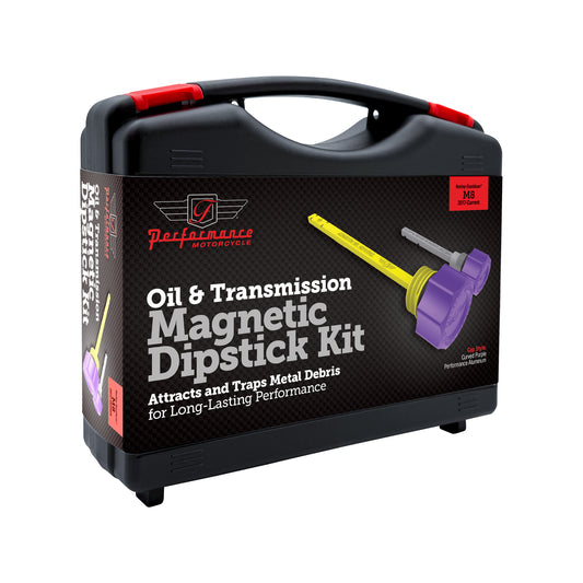 Performance Magnetic Dipstick Kit for Harley-Davidson M8 (2017-2026) - Curved Purple