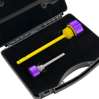 Performance Magnetic Dipstick Kit for Harley-Davidson M8 (2017-2026) - Curved Purple