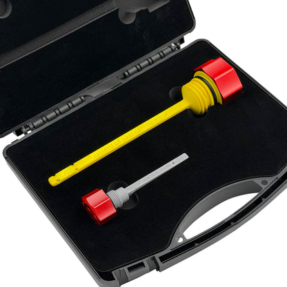 Performance Magnetic Dipstick Kit for Harley-Davidson M8 (2017-2026) - Curved Red