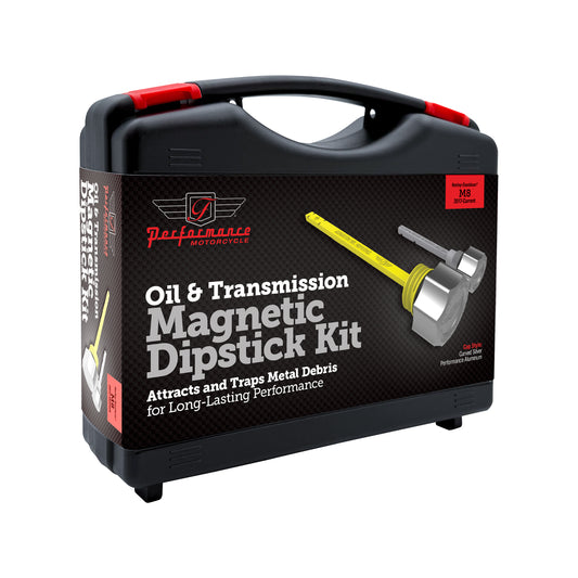 Performance Magnetic Dipstick Kit for Harley-Davidson M8 (2017-2026) - Curved Silver