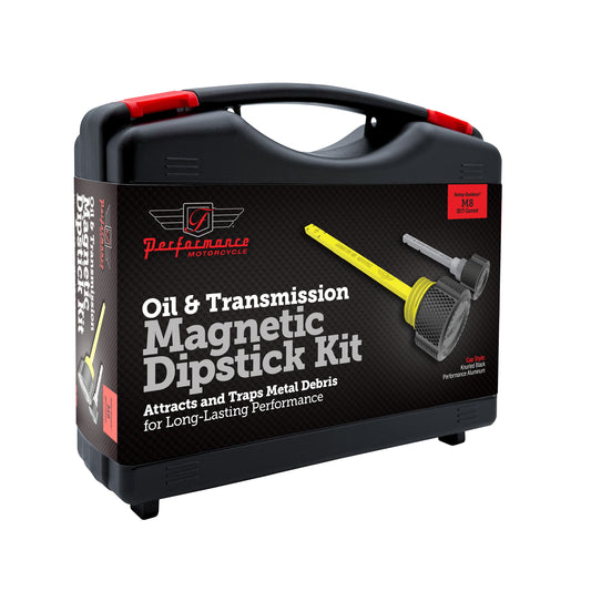 Performance Magnetic Dipstick Kit for Harley-Davidson M8 (2017-2026) - Knurled Black