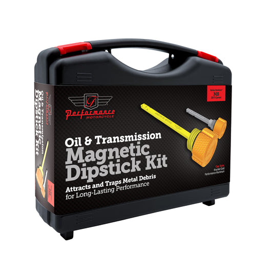 Performance Magnetic Dipstick Kit for Harley-Davidson M8 (2017-2026) - Knurled Gold