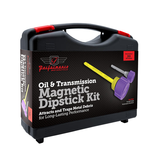 Performance Magnetic Dipstick Kit for Harley-Davidson M8 (2017-2026) - Knurled Purple