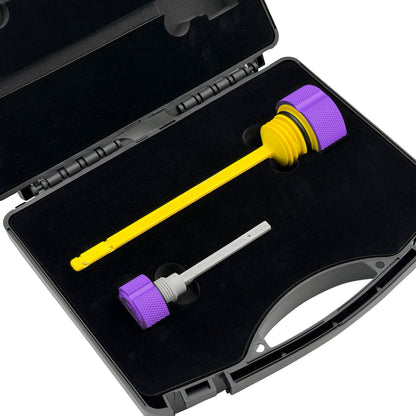 Performance Magnetic Dipstick Kit for Harley-Davidson M8 (2017-2026) - Knurled Purple