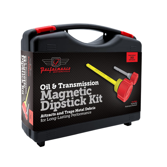 Performance Magnetic Dipstick Kit for Harley-Davidson M8 (2017-2026) - Knurled Red