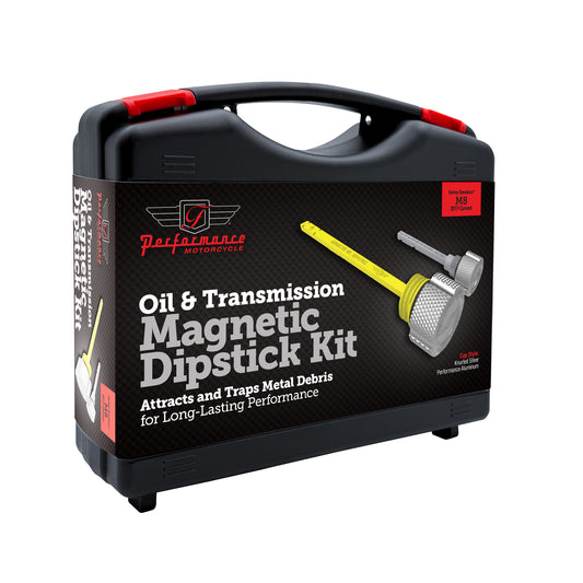 Performance Magnetic Dipstick Kit for Harley-Davidson M8 (2017-2026) - Knurled Silver