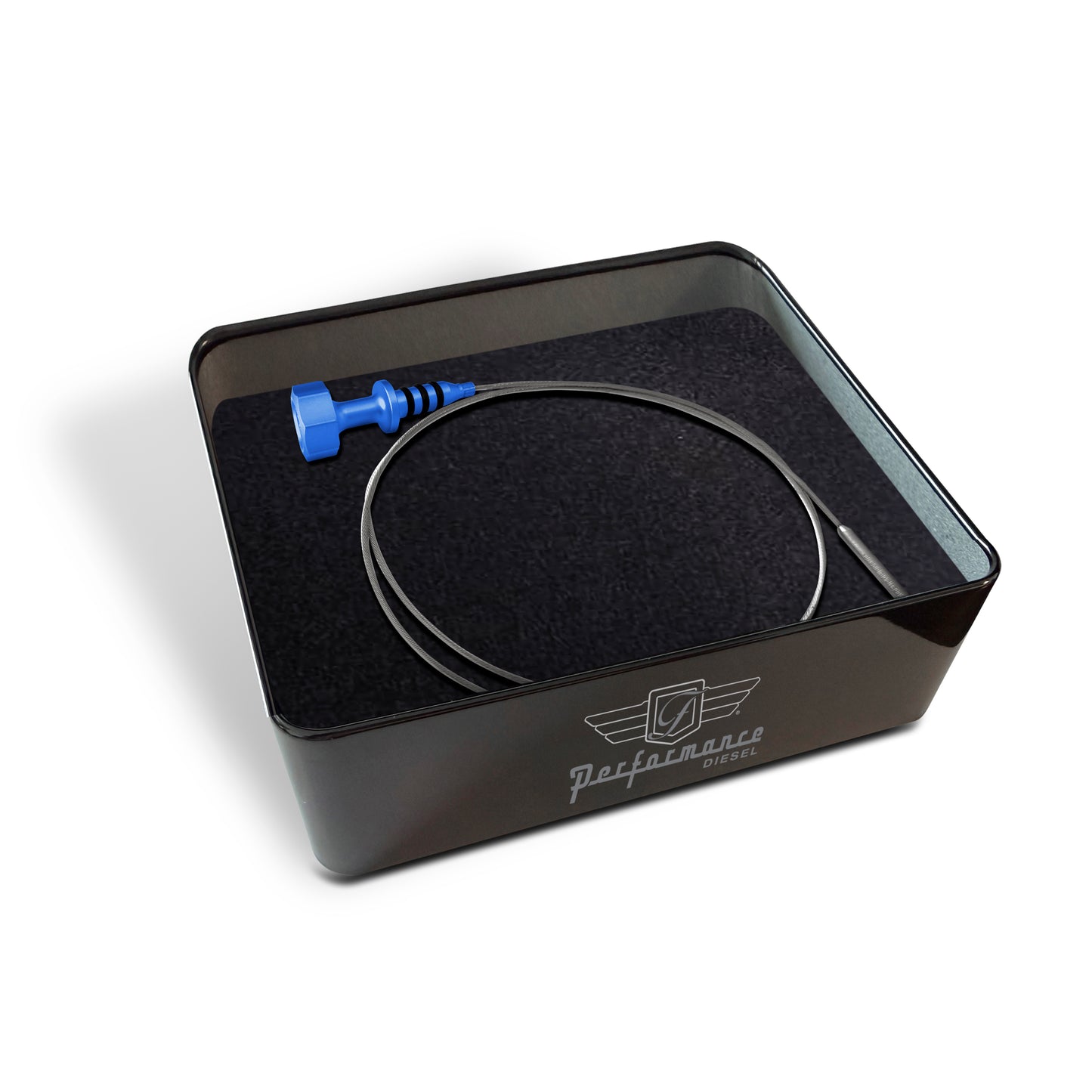 Performance Magnetic Engine Oil Dipstick for GM 6.6L V-8 L5P Duramax Turbo-Diesel - Curved Blue