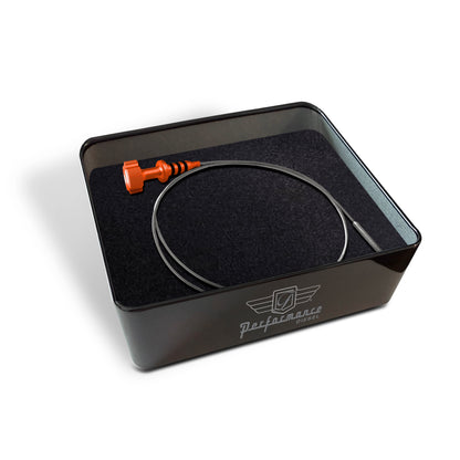 Performance Magnetic Engine Oil Dipstick for GM 6.6L V-8 L5P Duramax Turbo-Diesel - Knurled Orange