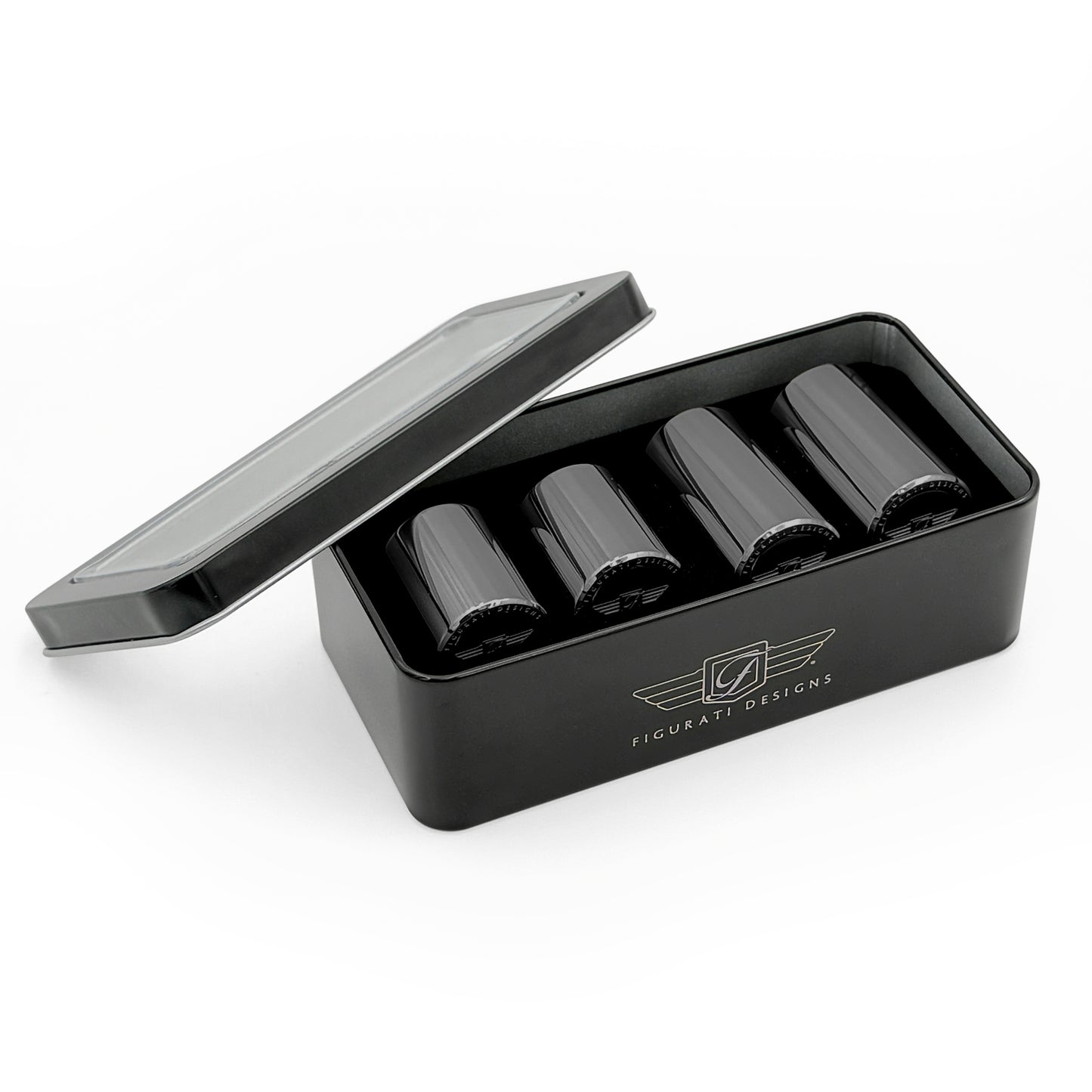 Figurati Designs Docking Cover Set for Harley-Davidson - Stainless-Steel Black