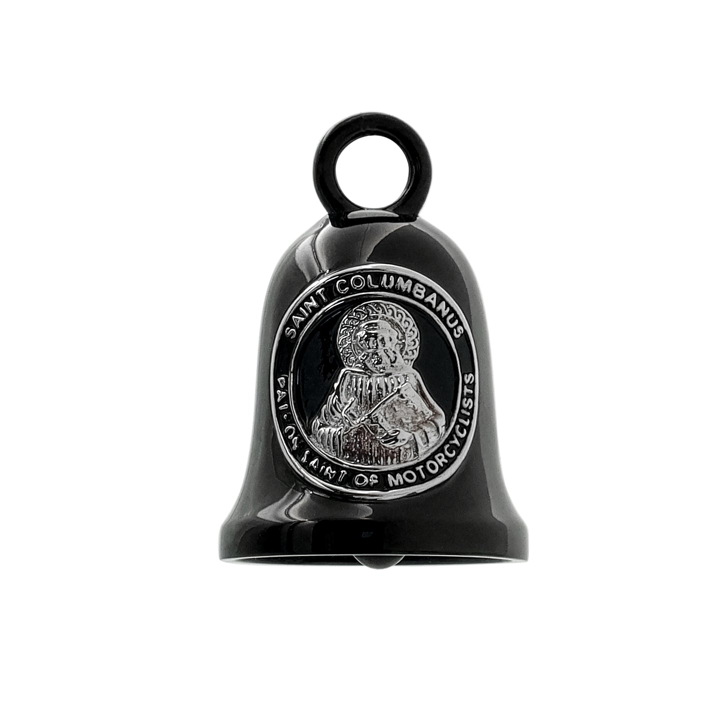 Guardian Bell with Hardware - Patron Saint of Motorcyclist - Black