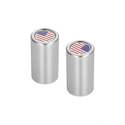 Harley-Davidson Stainless-Steel Red White & Blue American Flag Docking Covers