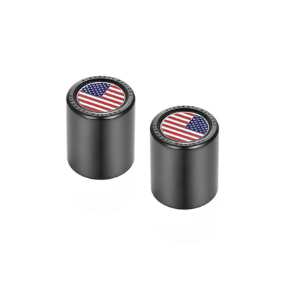 Harley-Davidson Stainless-Steel Black Red White & Blue American Flag Docking Covers