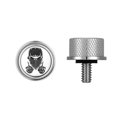 Stainless-Steel Masked Skull Seat Screw