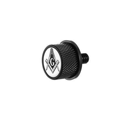 Stainless-Steel Masonic Emblem Seat Screw in Black