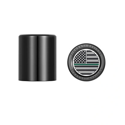 Harley-Davidson Stainless-Steel Black Green Line American Flag Docking Covers