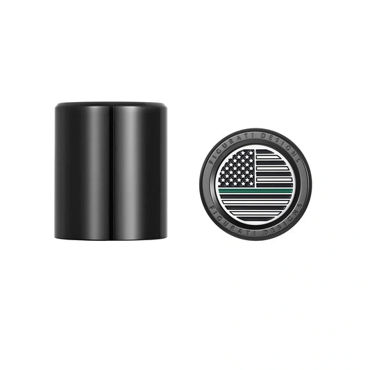 Harley-Davidson Stainless-Steel Black Green Line American Flag Docking Covers