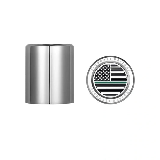 Harley-Davidson Stainless-Steel Green Line American Flag Docking Covers
