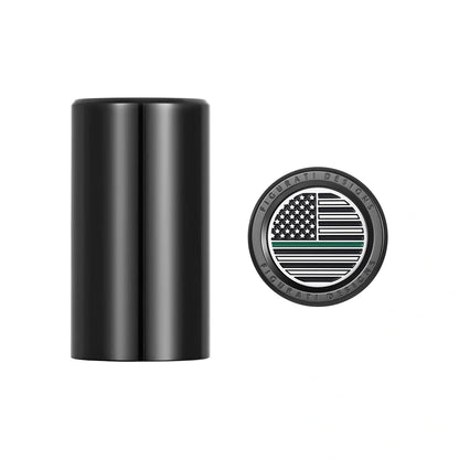 Harley-Davidson Stainless-Steel Black Green Line American Flag Docking Covers