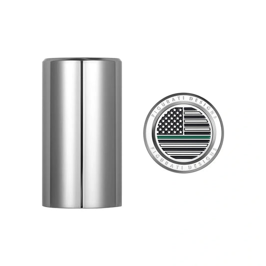 Harley-Davidson Stainless-Steel Green Line American Flag Docking Covers
