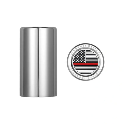 Harley-Davidson Stainless-Steel Red Line American Flag Docking Covers