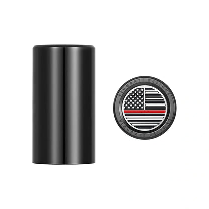 Harley-Davidson Stainless-Steel in Black Red Line American Flag Docking Covers