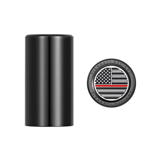 Harley-Davidson Stainless-Steel in Black Red Line American Flag Docking Covers