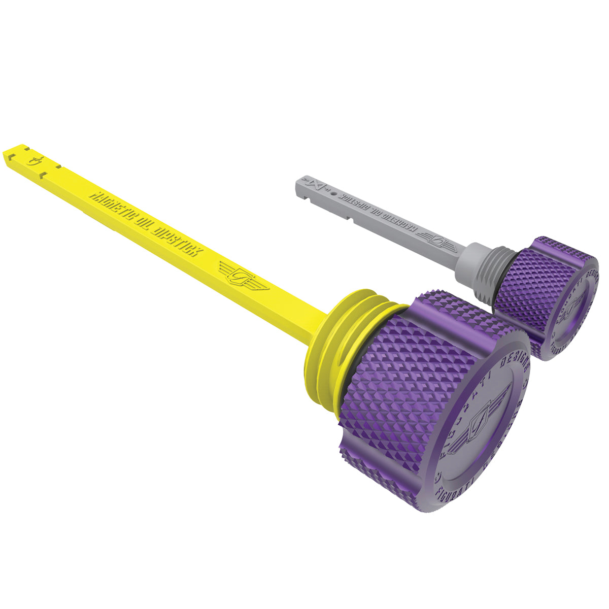 Performance Magnetic Dipstick Kit for Harley-Davidson M8 (2017-2025) - Knurled Purple