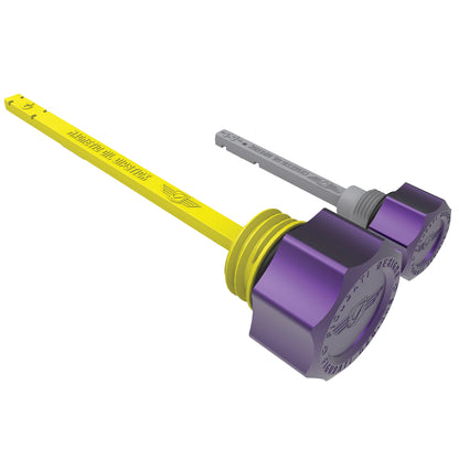 Performance Magnetic Dipstick Kit for Harley-Davidson M8 (2017-2025) - Curved Purple