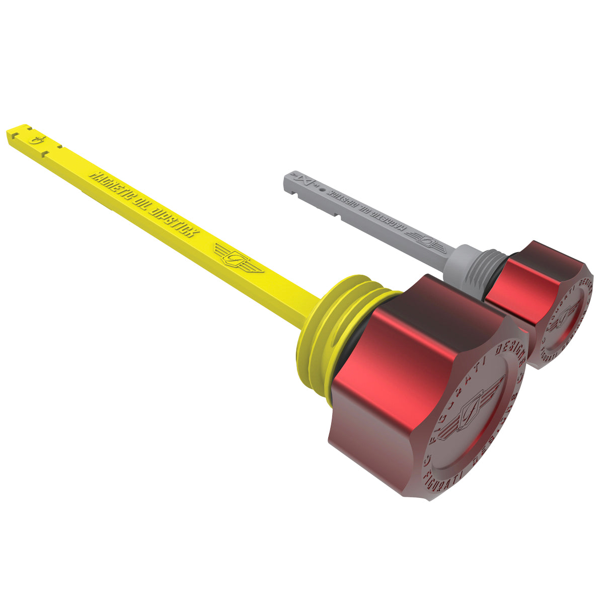 Performance Magnetic Dipstick Kit for Harley-Davidson M8 (2017-2025) - Curved Red