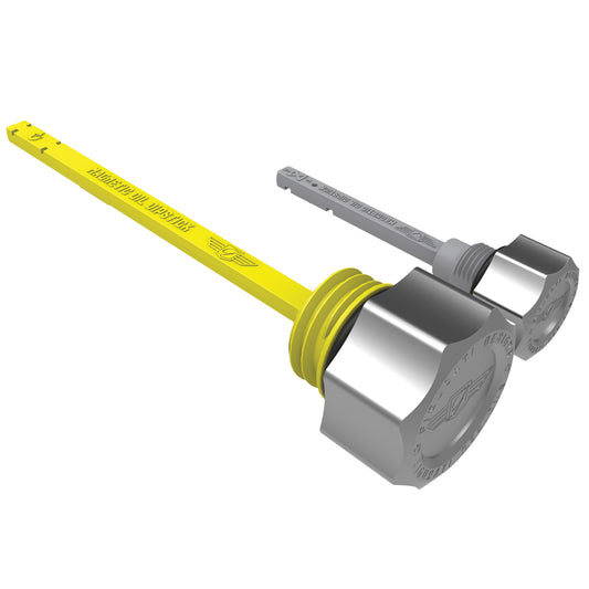 Performance Magnetic Dipstick Kit for Harley-Davidson M8 (2017-2025) - Curved Silver