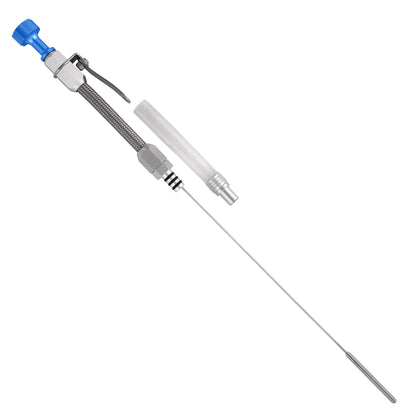 Performance Magnetic Engine Oil Dipstick and Tube for Chevrolet 262-400 Small Block - Curved Blue