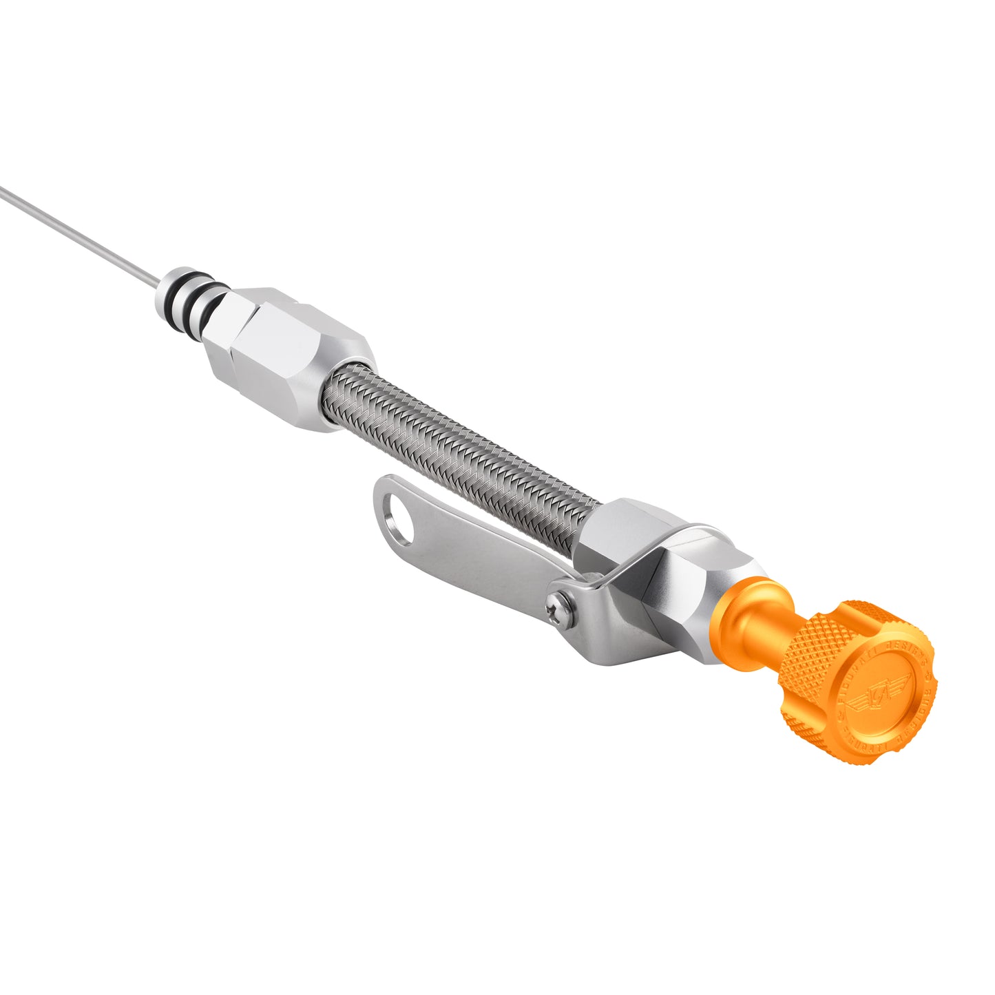 Performance Magnetic Engine Oil Dipstick and Tube for Chevrolet 262-400 Small Block - Knurled Gold