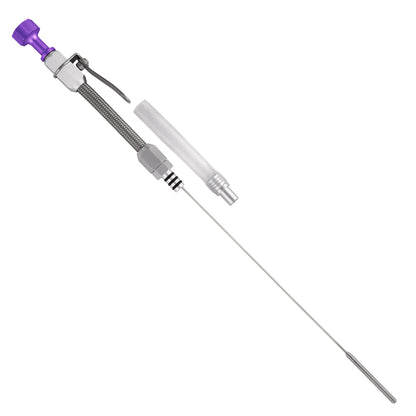 Performance Magnetic Engine Oil Dipstick and Tube for Chevrolet 262-400 Small Block - Curved Purple