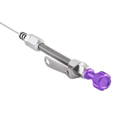 Performance Magnetic Engine Oil Dipstick and Tube for Chevrolet 262-400 Small Block - Knurled Purple