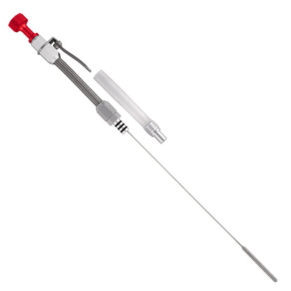 Performance Magnetic Engine Oil Dipstick and Tube for Chevrolet 262-400 Small Block - Curved Red