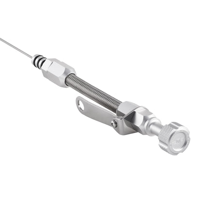 Performance Magnetic Engine Oil Dipstick and Tube for Chevrolet 262-400 Small Block - Knurled Silver