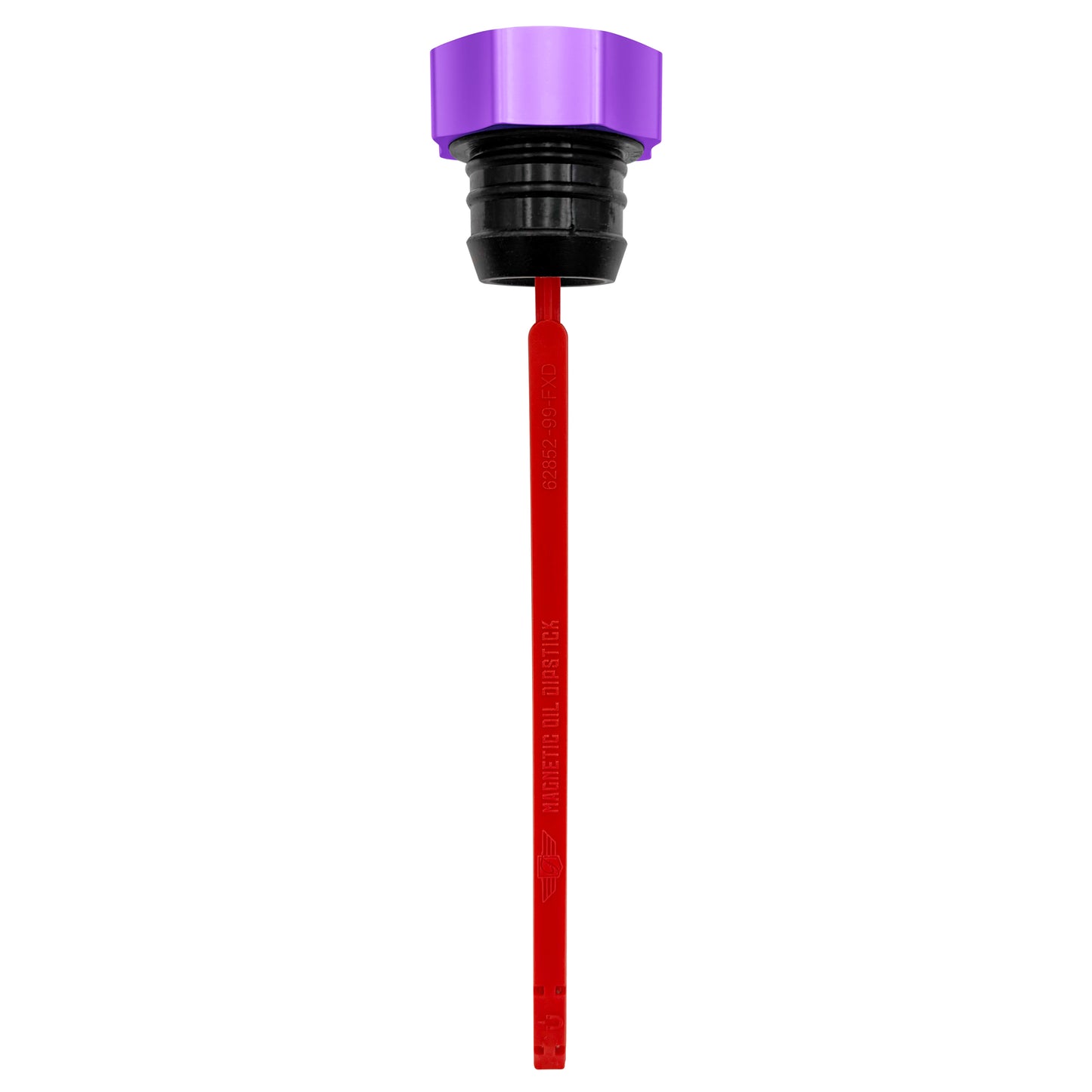 Performance Magnetic Dipstick for Harley-Davidson Dyna (1999-2005) - Curved Purple