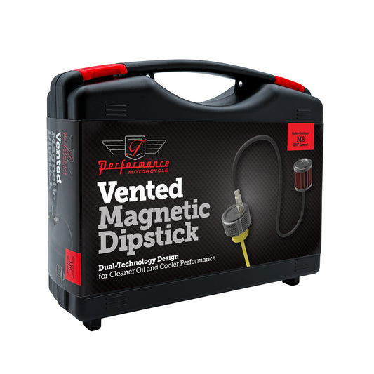 Performance Vented Dipstick for Harley-Davidson Touring M8 (2017-2026) - Knurled Black