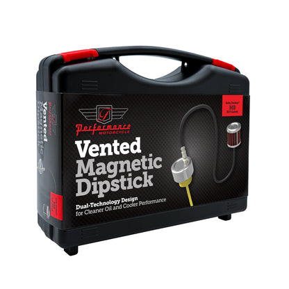 Performance Vented Dipstick for Harley-Davidson Touring M8 (2017-2026) - Knurled Silver