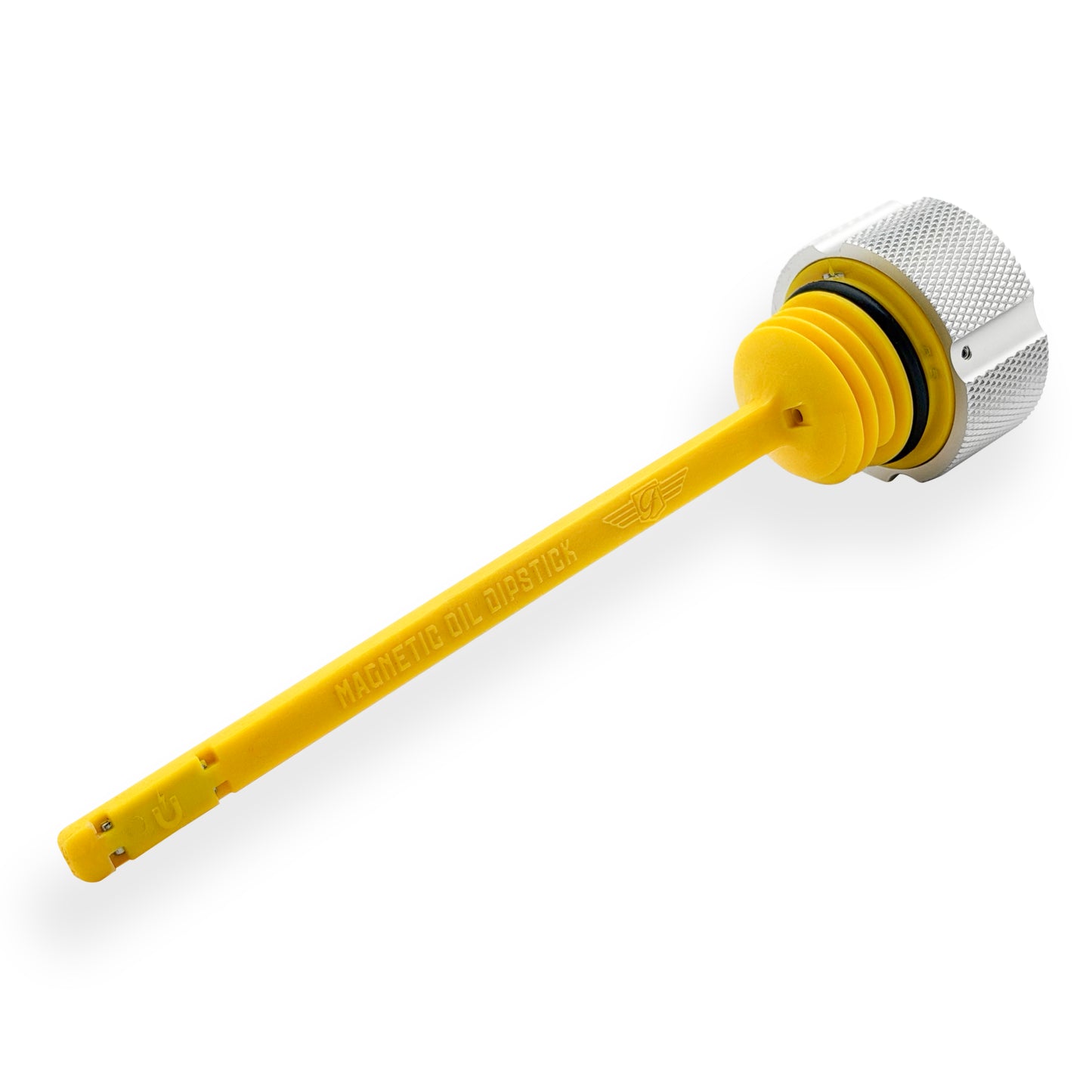 Performance Vented Dipstick for Harley-Davidson Touring M8 (2017-2026) - Knurled Silver