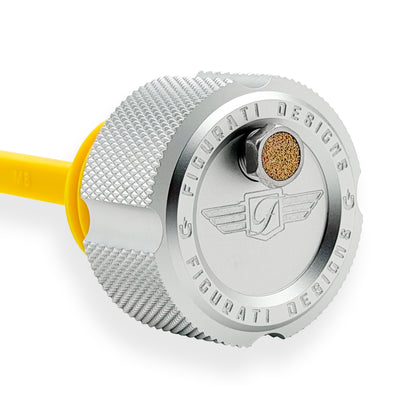 Performance Vented Dipstick for Harley-Davidson Touring M8 (2017-2026) - Knurled Silver