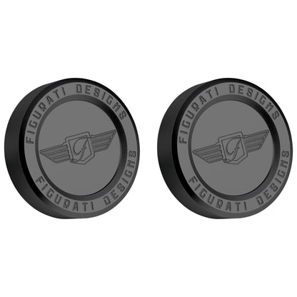 Performance Aluminum Front Axle Nut Covers - Black