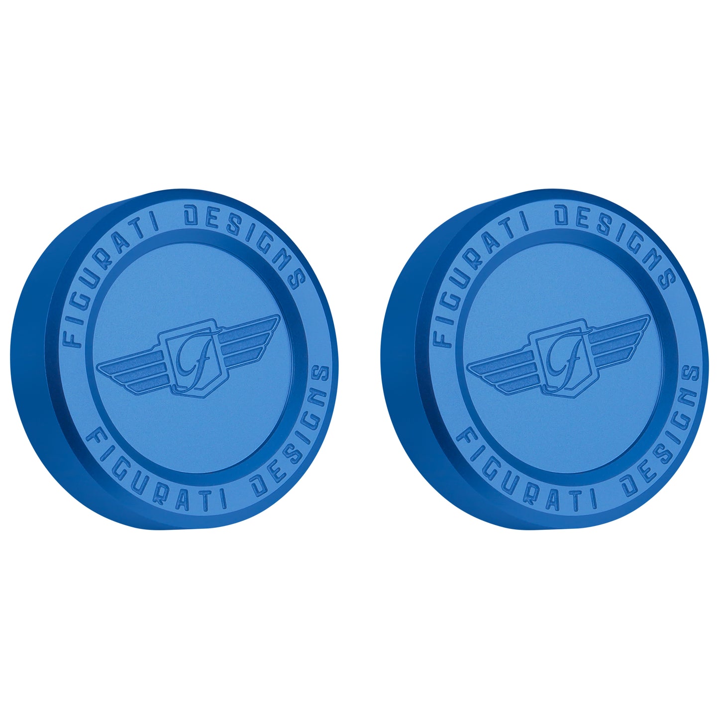 Performance Aluminum Front Axle Nut Covers - Blue